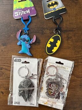 Keychain Bundle Harry Potter Batman Lilo & Stitch Star Wars
